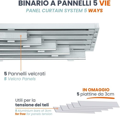 Binario tenda pannello vie - binario, 5